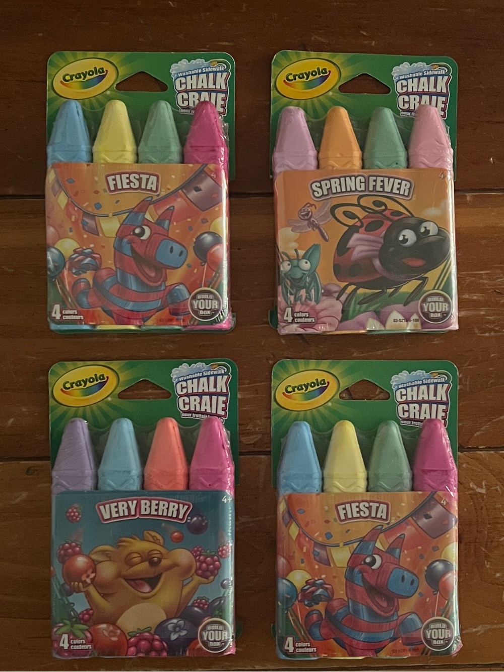 Crayola Sidewalk Chalk 4 Packs of 4 each NEW